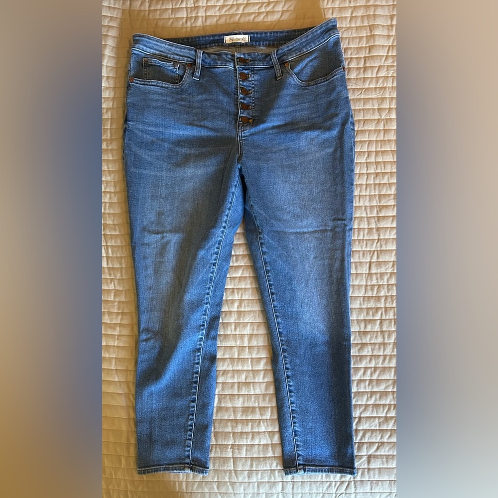Madewell Women's Blue Mid Rise Skinny Crop Jeans